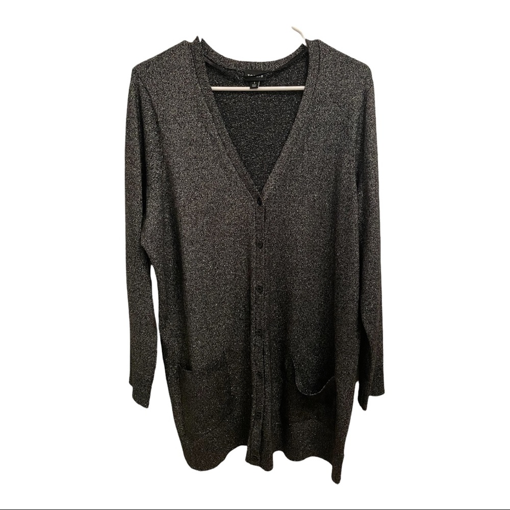 TORRID BLACK & GOLD BOYFRIEND CARDIGAN (Plus Size 1)